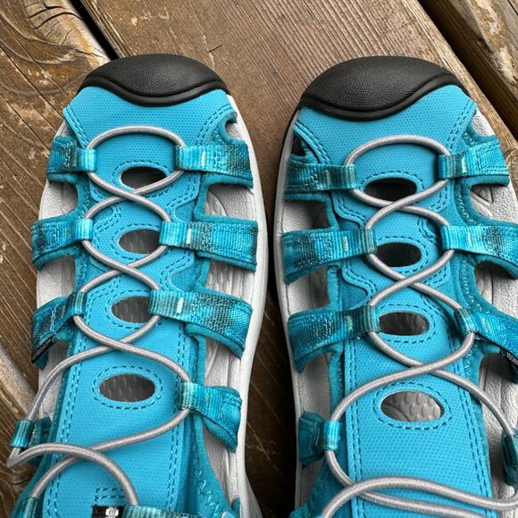 NWOT KEEN Astoria West Closed Toe Sport Sandals Blue/Tie Dye 592S0 - Size 11 - Picture 10 of 13